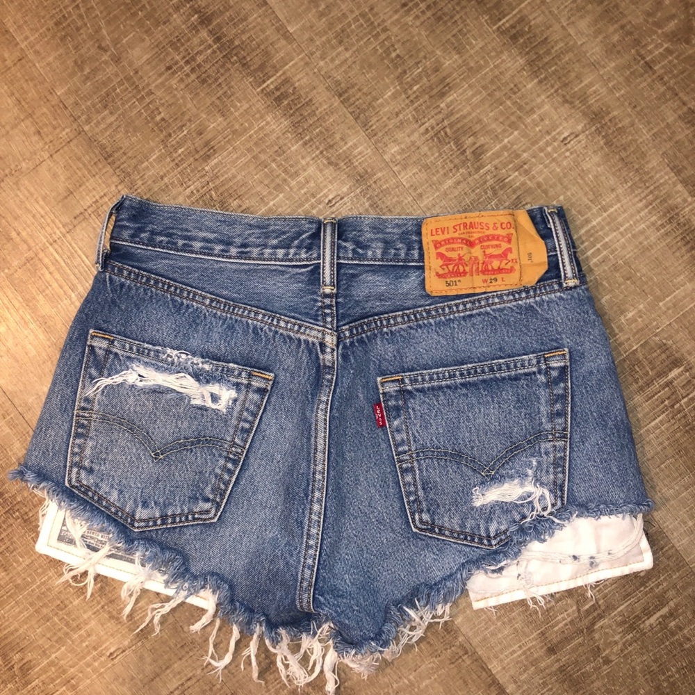 Levi Distressed Jean Shorts